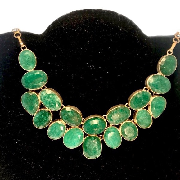 Jewelry - New Genuine Emerald Necklace 925